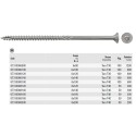 VIS DE SUPPORT DE CHARGE POUR BOIS INOX A2