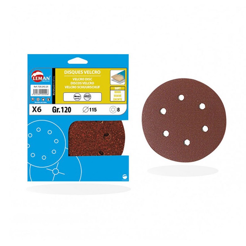 LOT DE 6 DISQUES VELCRO