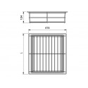 PANIER METALLIQUE POUR CADRE COULISSANT