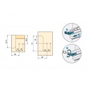 EQUERRE POUR PROFIL GOLA HORIZONTAL