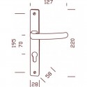 ENSEMBLE PLAQUE ETROITE BASIQUE 2 ALU BLANC
