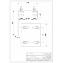PLAQUE GUIDE SUP A 4 ROULEAUX REGLABLES