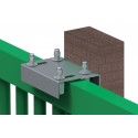 PLAQUE GUIDE SUP A 4 ROULEAUX REGLABLES