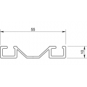 RAIL BAS POUR PORTE COULISSANTE P110