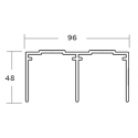 RAIL HAUT POUR PORTE COULISSANTE P610 PVC