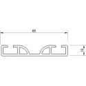 RAIL BAS POUR PORTE COULISSANTE P610 PVC
