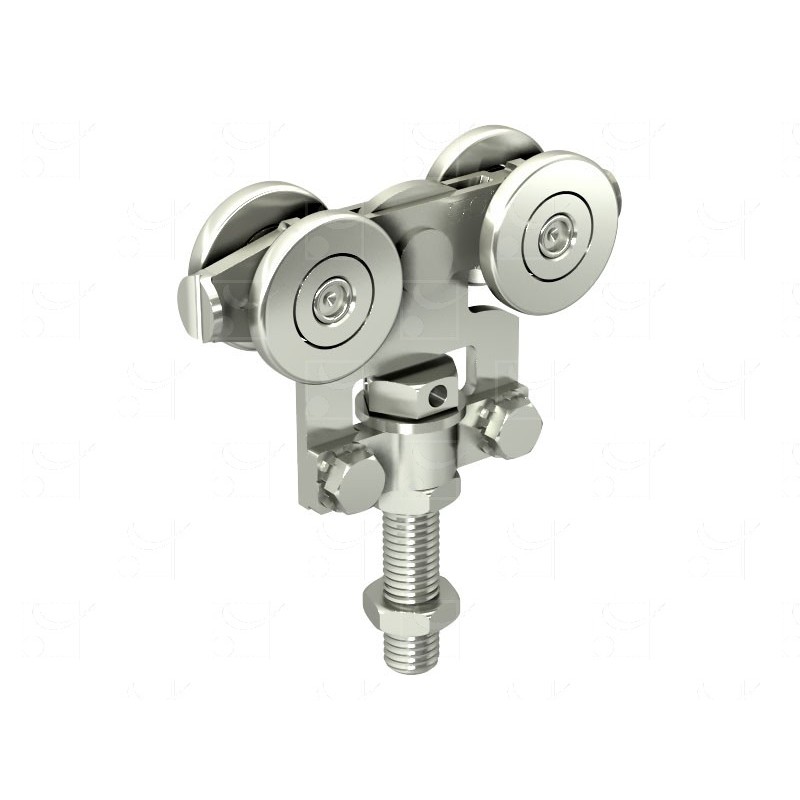 MONTURE 4 GALETS ACIER POUR RAIL 3530