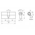CYLINDRE LAITON 5 CLES