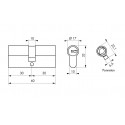 CYLINDRE NICKEL SATINE 5 CLES