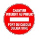 Panneau Chantier interdit - 300mm