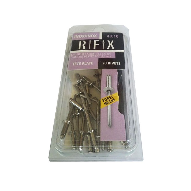 RIVETS INOX/INOX TP AVEC FORET