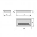 PASSE-CABLES RECTANGULAIRE ALUMINUM