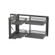 SYSTEME EXTRACTIBLE D’ANGLE TITANE - ACIER ET BOIS