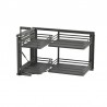 SYSTEME EXTRACTIBLE D’ANGLE TITANE - ACIER ET BOIS