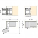 SYSTEME EXTRACTIBLE D’ANGLE TITANE - ACIER ET BOIS