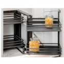 SYSTEME EXTRACTIBLE D’ANGLE TITANE - ACIER ET BOIS