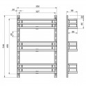 SUPPORT A EPICES AVEC 3 ETAGERES TITANE POUR MEUBLES DE CUISINE OU MUR