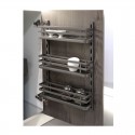 SUPPORT A EPICES AVEC 3 ETAGERES TITANE POUR MEUBLES DE CUISINE OU MUR
