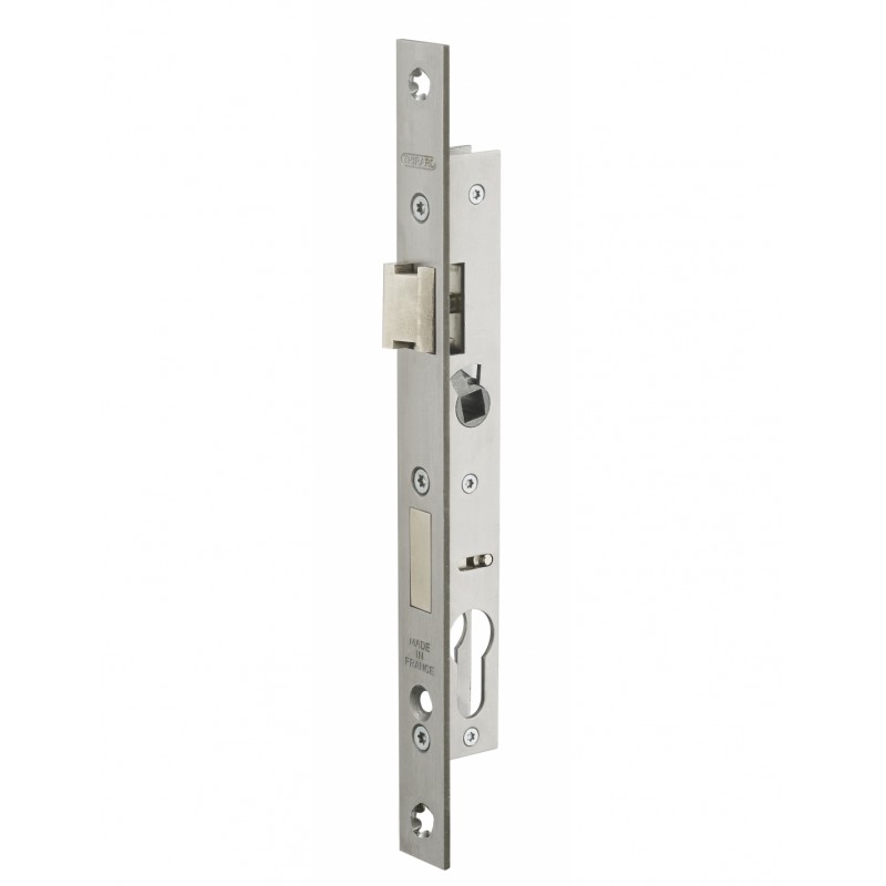 SERRURE A ENCASTRER INOX COURTE
