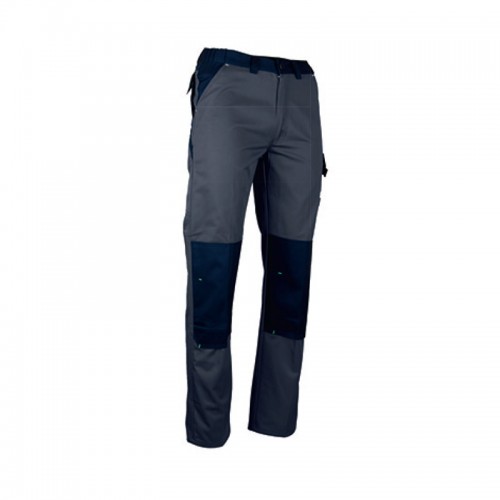 PANTALON DE TRAVAIL BICOLORE GRIS/NOIR SULFATE MULTIPOCHES