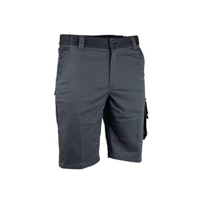 BERMUDA DE TRAVAIL CONSOLE, COLORIS GRIS CAMOUFLAGE, MULTIPOCHES AVEC POCHES OUTILS RÉTRACTABLES