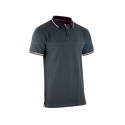 POLO LORD MAILLE PIQUÉ MANCHES COURTES GRIS CHINÉ