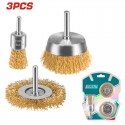 JEU DE 3 BROSSES METALLIQUES