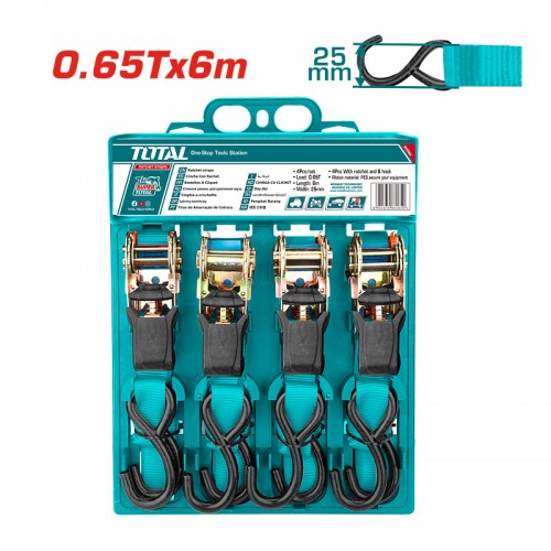 LOT DE 4 SANGLES A CLIQUET