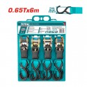 LOT DE 4 SANGLES A CLIQUET