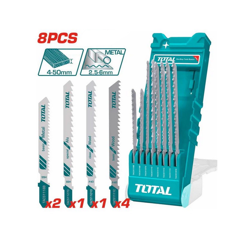 COFFRET 8 LAMES SCIE SAUTEUSE METAL