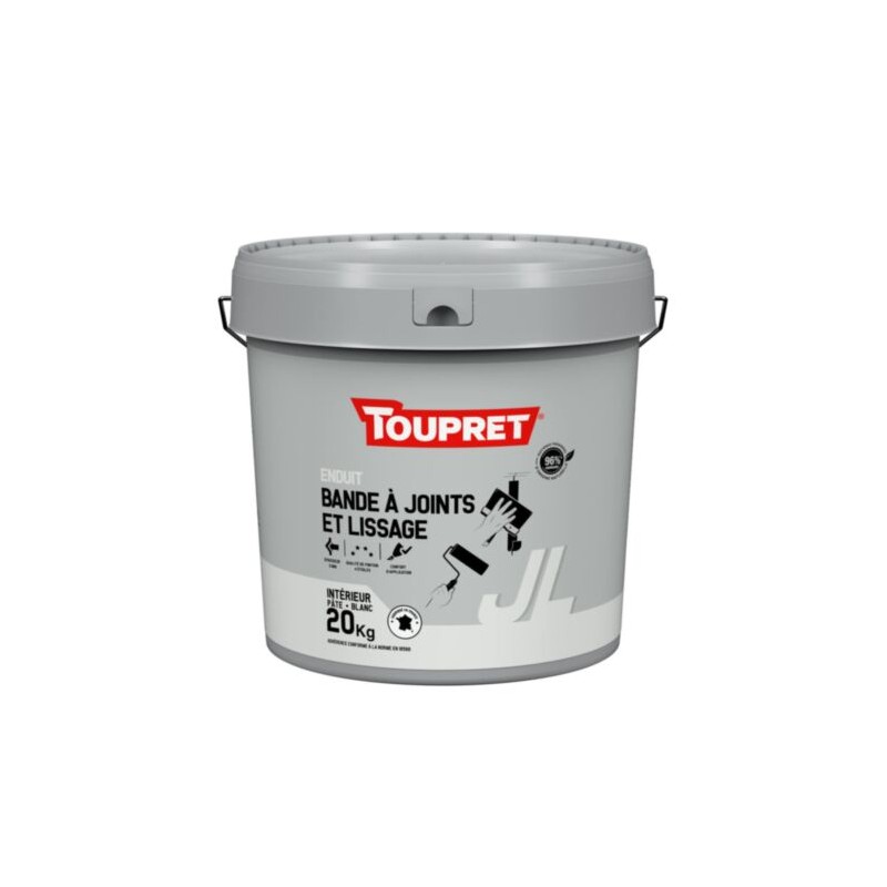 ENDUIT BANDES A JOINTS 20KG - TOUPRET