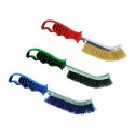 LOT DE 3 BROSSES SPID ACIER LAITON NYLON